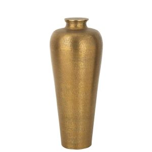 FLOOR VASE FLOOR VASE CYLINDER ALUMINIUM GOLD COLORED