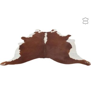 COW SKIN LEATHER BROWN/WHITE 3-4M²