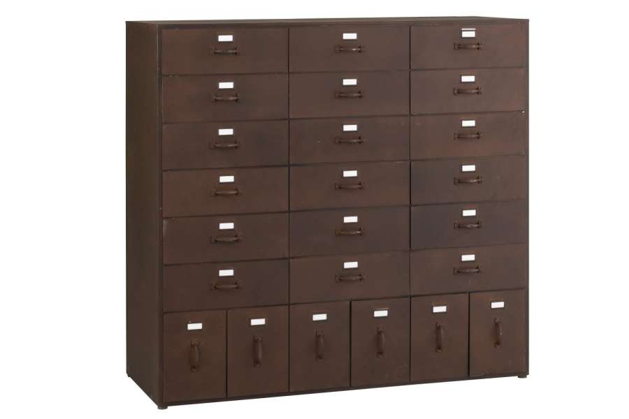 CABINET BADE IRON RUST BROWN