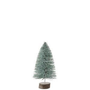 CHRISTMAS TREE DECO GLITTER LIGHT GREEN MEDIUM