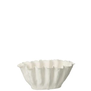 VASE CALYX CERAMIC WHITE SMALL