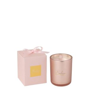 SCENTED CANDLE BONHEUR PINK LARGE-65HOURS
