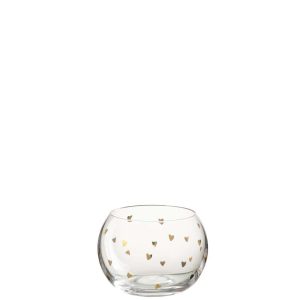 APPETIZE HEART GLASS TRANSPARENT/GOLD
