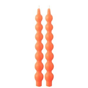 BOX OF 2 CANDLE GOURD FLUO RED-5 HOURS