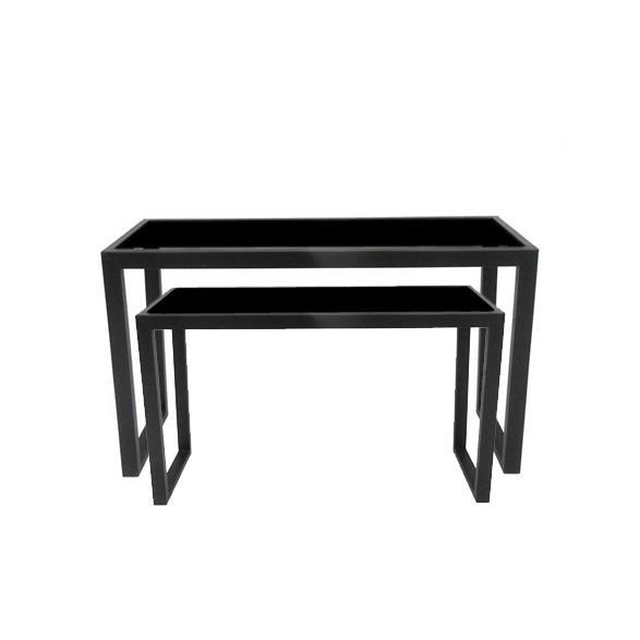 Settebord Sort S/2 120X34X72Cm