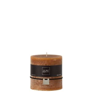 CYLINDER CANDLE  CARAMEL 64H