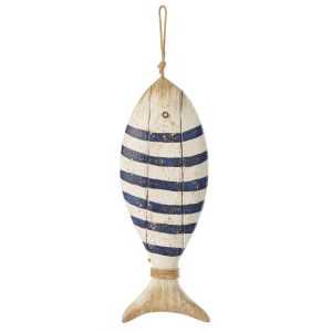 HANGER FISH PAULOWNIA WOOD BLUE/WHITE