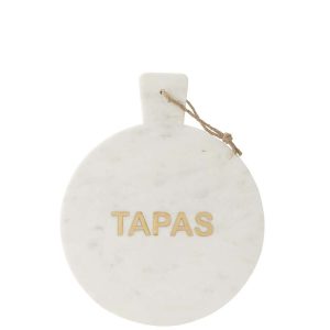 CHEESE BOARD ROUND TAPAS MARBLE WHITE