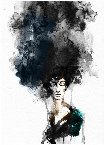 Bilde Canvas Dame Abstrakt 2 50X70Cm