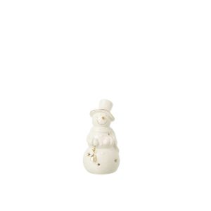 SNOWMAN LED PORCELAIN ECRU SMALL