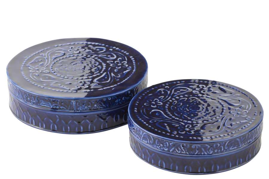 SET OF 2 BOX NAG IRON BLUE