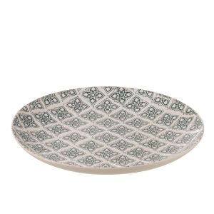 PLATE DECORATIVE KOUSA PORCELAIN BLUE/WHITE