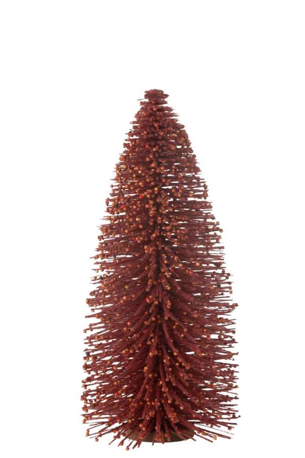 CHRISTMAS TREE DECO GLITTERS BERRIES PLASTIC RED LARGE