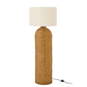 FLOOR LAMP CYLINDER METAL NATURAL/ECRU LARGE