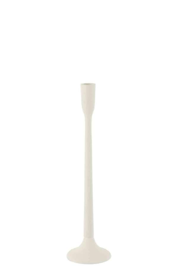 CANDLEHOLDER METAL MATTE WHITE LARGE