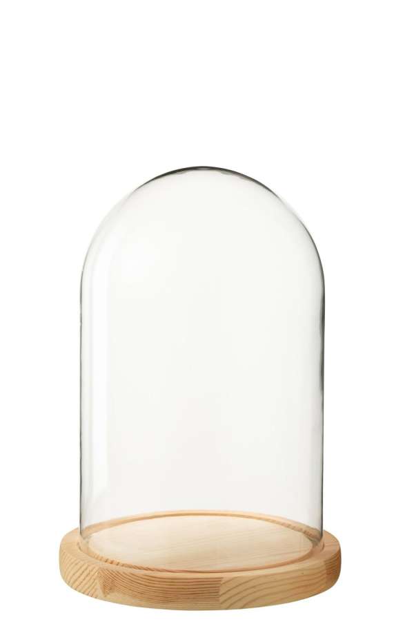 DECORATIVE BELL JAR GLASS NATURAL MEDIUM