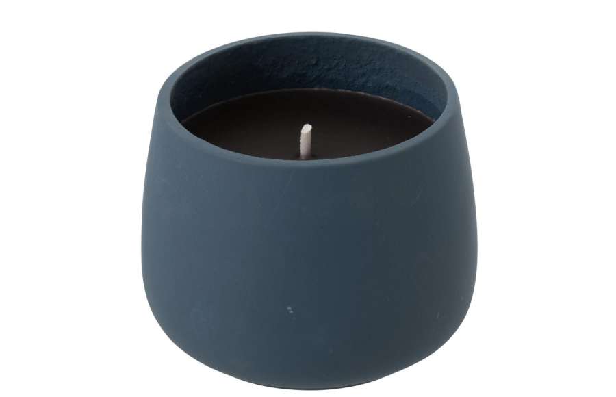 OUTDOOR CANDLE CYRA CEMENT BLUE LARGE-48  HOURS