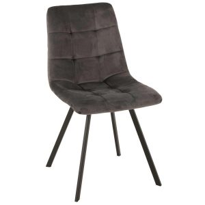 CHAIR MORGAN TEXTILE/METAL GREY