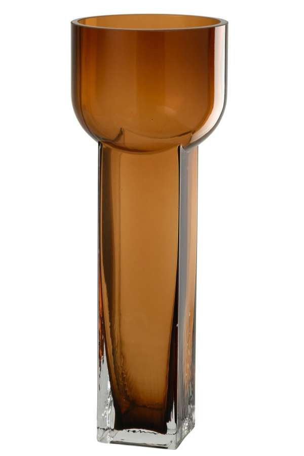 VASE CAROL GLASS BROWN LARGE