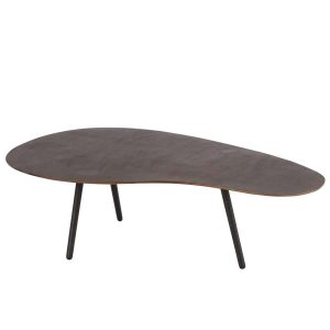 COFFEE TABLE DROP ALUMINIUM/IRON BROWN LARGE