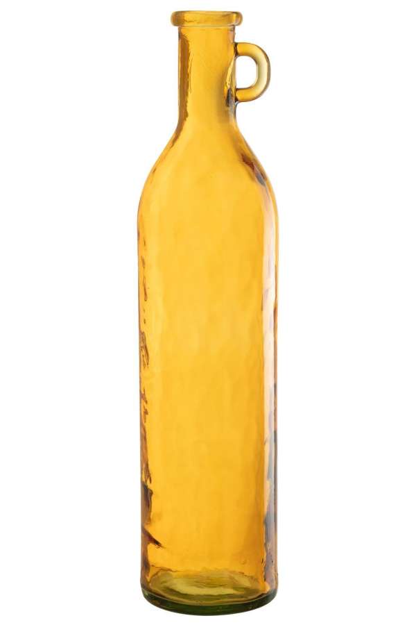 VASE BOTTLE CYLINDER OCHRE