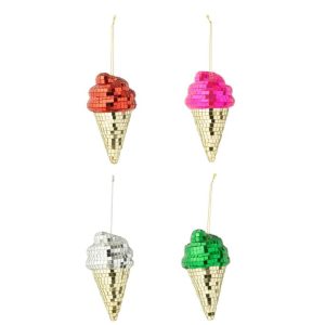 HANGER ICE CREAM MIRROR FOAM MULTICOLORED ASSORTMENT OF 4