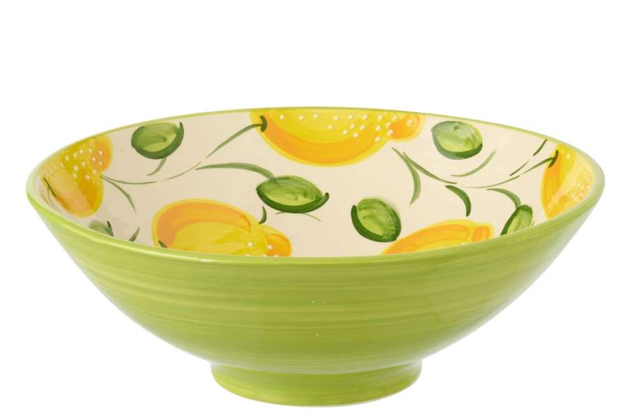 BOWL LEBRILLO + LEMON CERAMIC YELLOW/GREEN
