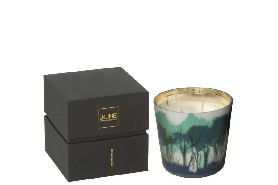 SCENTED CANDLE NOA FOREST SOYA GREEN/GOLD COLORED SMALL-50H
