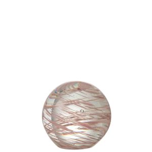 PAPERWEIGHT WHIRLPOOL GLASS PINK LARGE