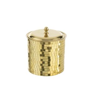 ICE BUCKET MOSAIC STAINLESS STEEL GOLD COLORED
