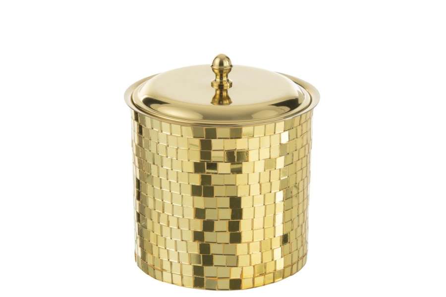 ICE BUCKET MOSAIC STAINLESS STEEL GOLD COLORED