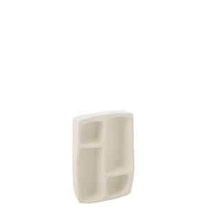 WALL RACK FLINT PAPER MACHE WHITE SMALL