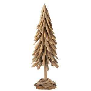 CHRISTMAS TREE ON BASE WOOD PIECES DRIFT WOOD NATURAL EXTRA LARGE