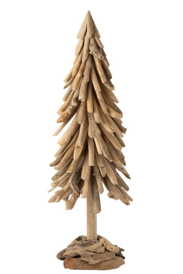 CHRISTMAS TREE ON BASE WOOD PIECES DRIFT WOOD NATURAL EXTRA LARGE