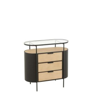 CABINET AVY IRON NATURAL/BLACK
