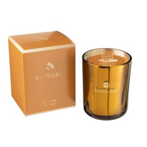 SCENTED CANDLE EXCELLENT GOLDEN HONEY OCHRE MEDIUM-80U