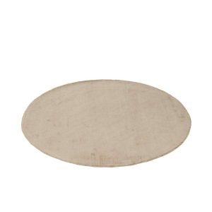 CARPET ROUND HANDMADE VISCOSE BEIGE