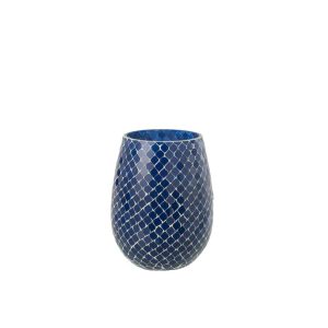 SCENTED CANDLE MIA MOSAIC BLUE MEDIUM-120H