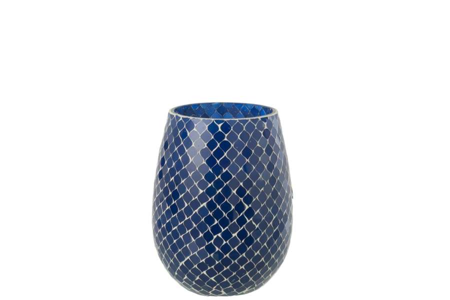 SCENTED CANDLE MIA MOSAIC BLUE MEDIUM-120H