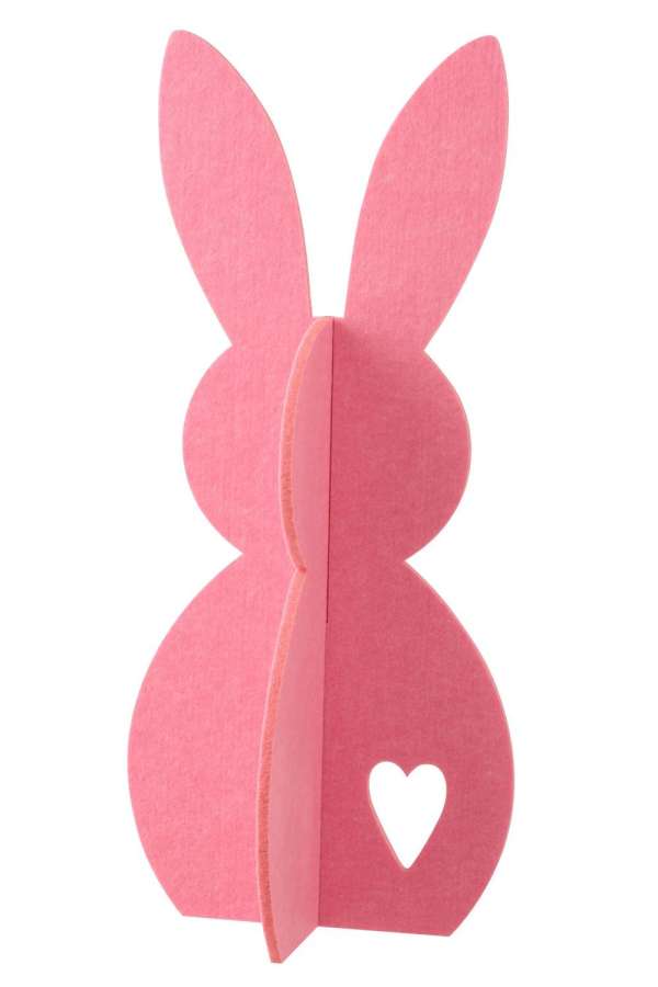 RABBIT FELT PINK LARGE