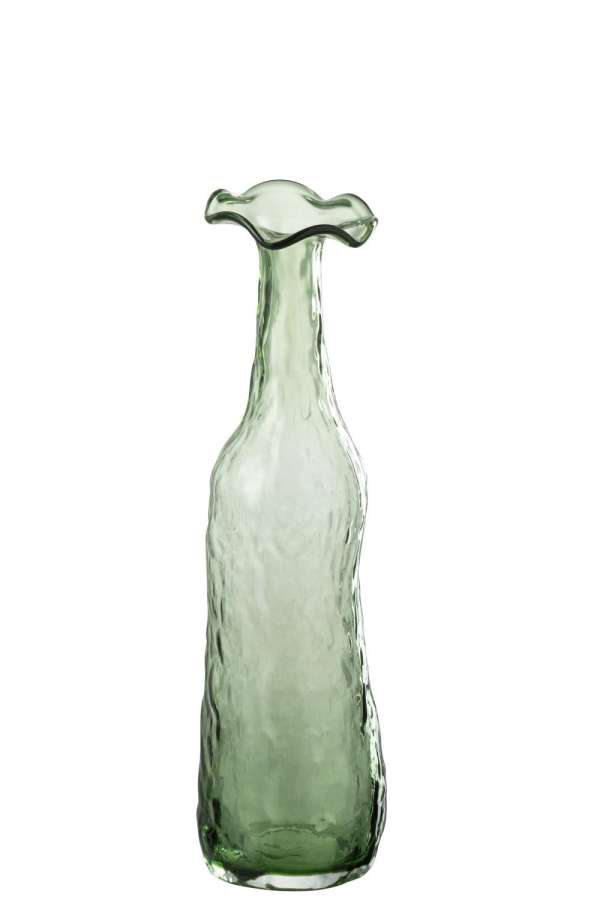VASE BLOOMING GLASS GREEN MEDIUM