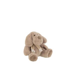 DOG+SCARF SITTING TEXTILE BEIGE MEDIUM