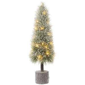 XMAS TREE B +LED ARTIFICIAL SNOW GREEN LARGE