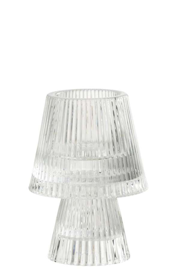 CANDLE HOLDER HAT GLASS TRANSPARENT