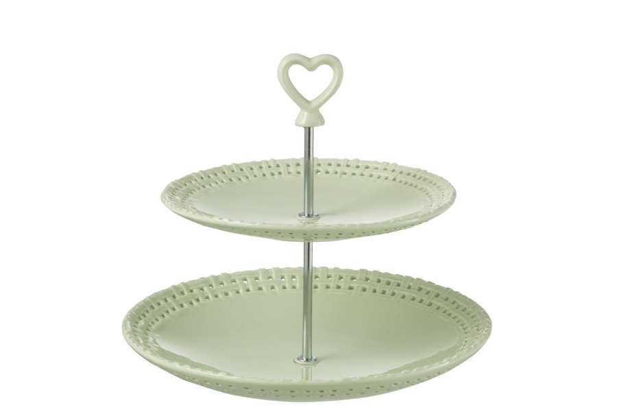 PLATE 2 LAYERS CERAMIC GREEN