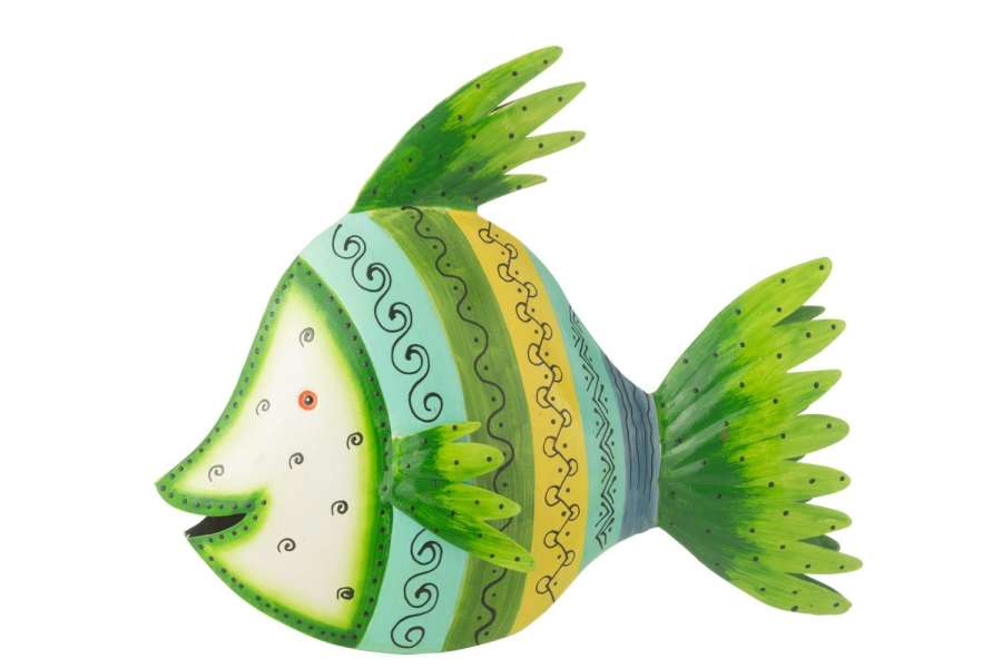 FISH IRON AZURE/GREEN LARGE