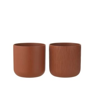 FLOWERPOT GEN CERAMIC BROWN EXTRA LARGE ASSORTMENT OF 2