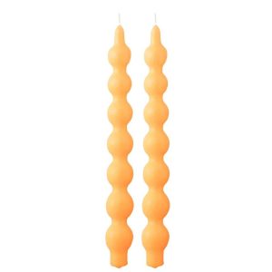 BOX OF 2 CANDLE GOURD FLUO ORANGE-5 HOURS