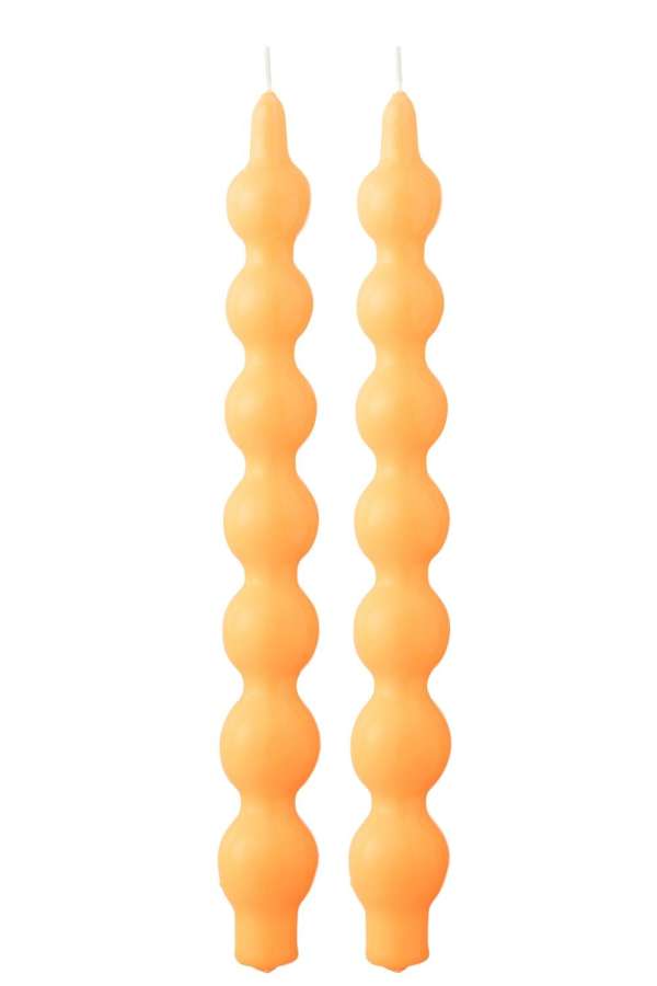 BOX OF 2 CANDLE GOURD FLUO ORANGE-5 HOURS