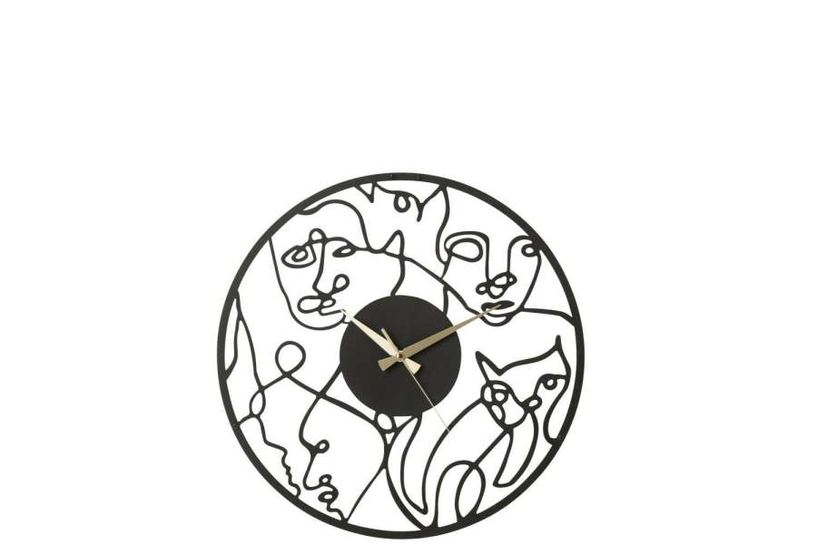 CLOCK FACES METAL BLACK SMALL